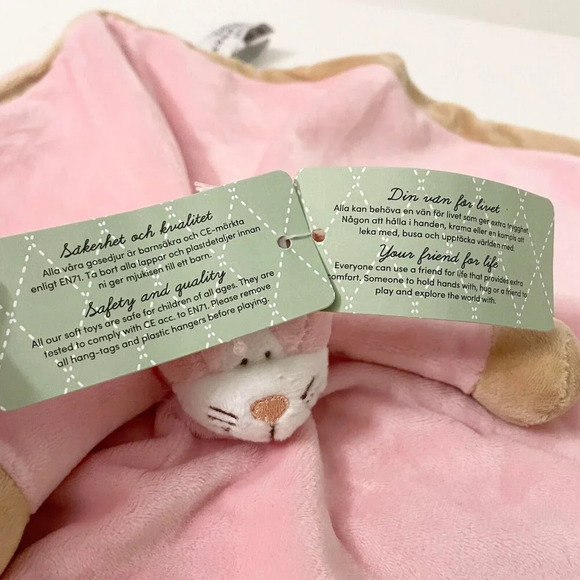 Teddykompaniet Diinglisar 13 Inch Plush Animal Baby Blanket Kitty Cat  Blanky - Picture 3 of 16